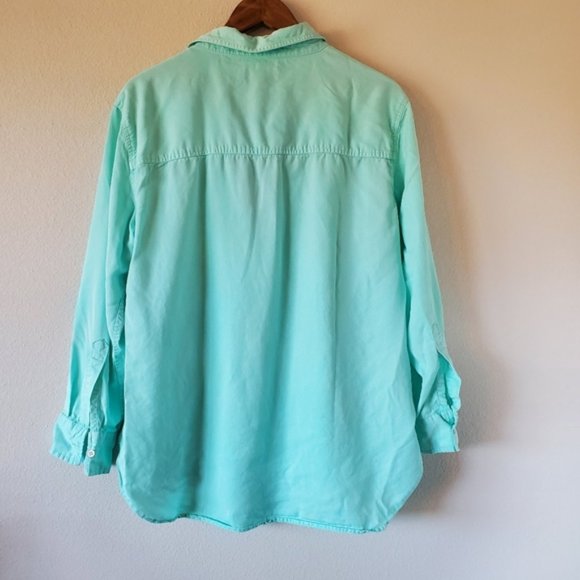 Aqua Lauren James Rolled Sleeve Button-up - Picture 5 of 5